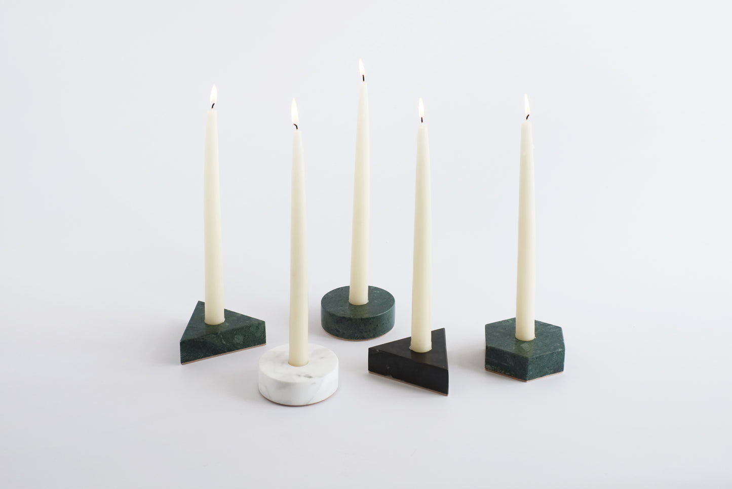 MARBLE CANDLE HOLDER - FOREST