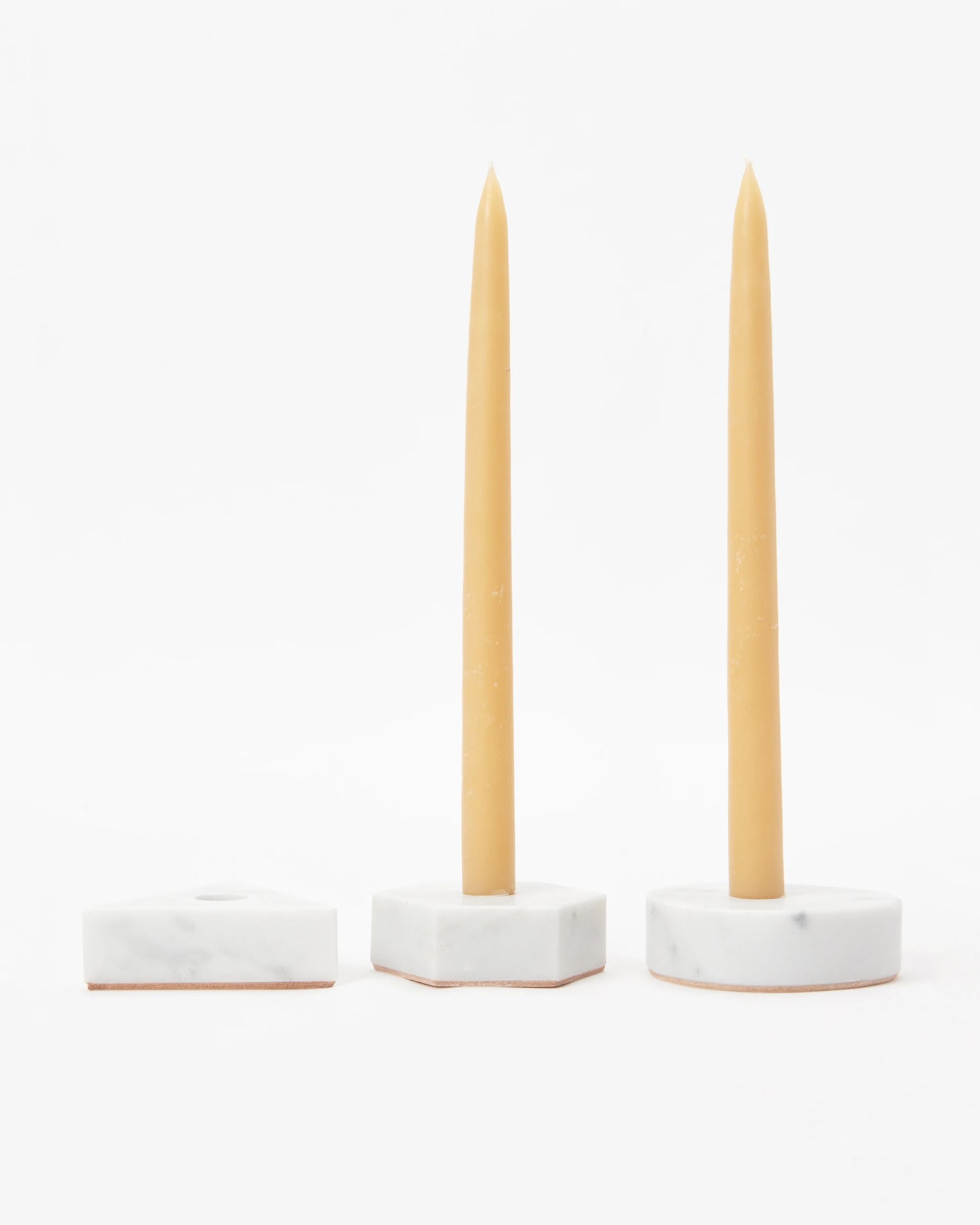 MARBLE CANDLE HOLDER - CARRARA