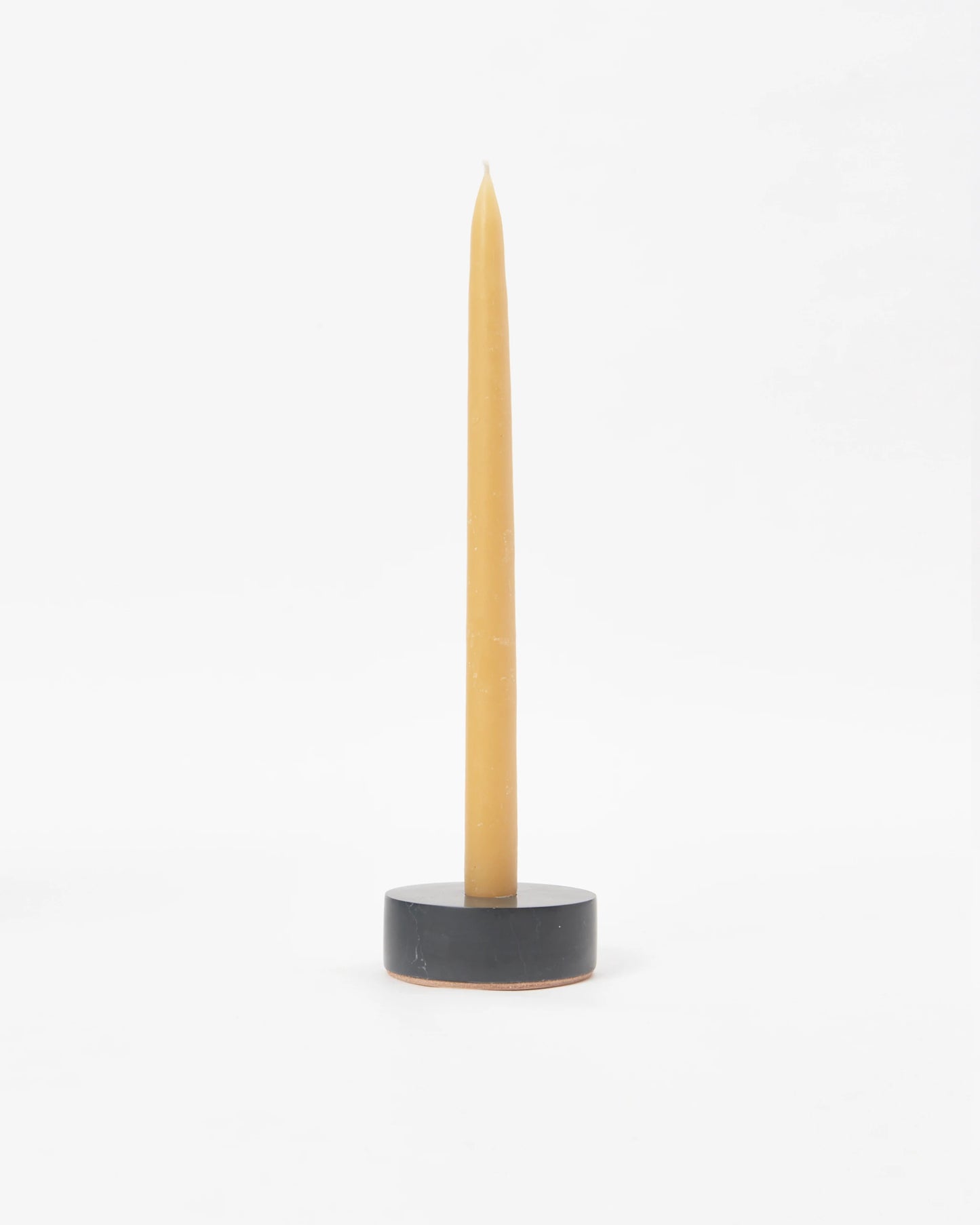 MARBLE CANDLE HOLDER - BLACK