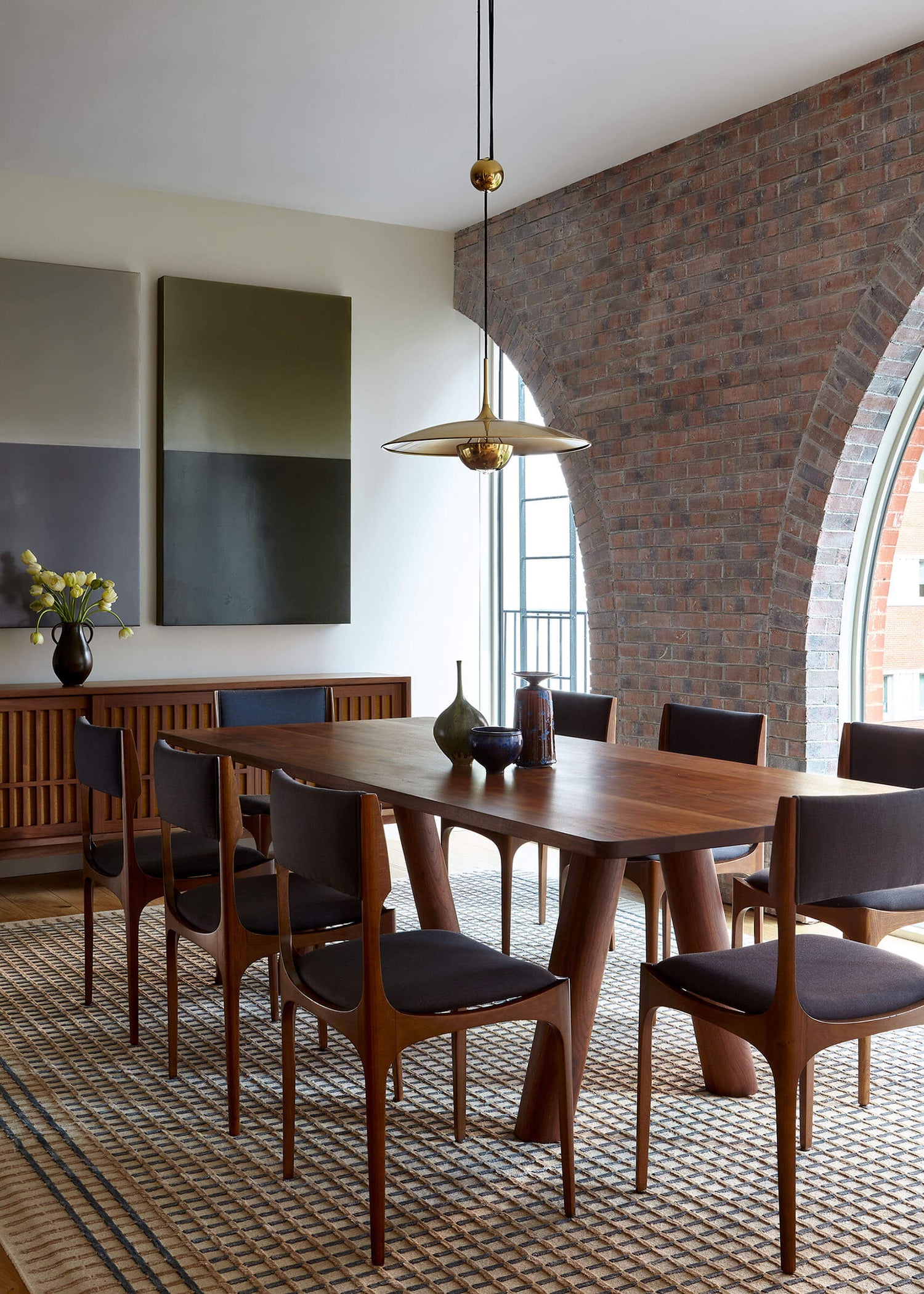 Interior: Cochineal Design.  Photo: Joshua McHugh || Column Dining Table Angled Leg in Walnut