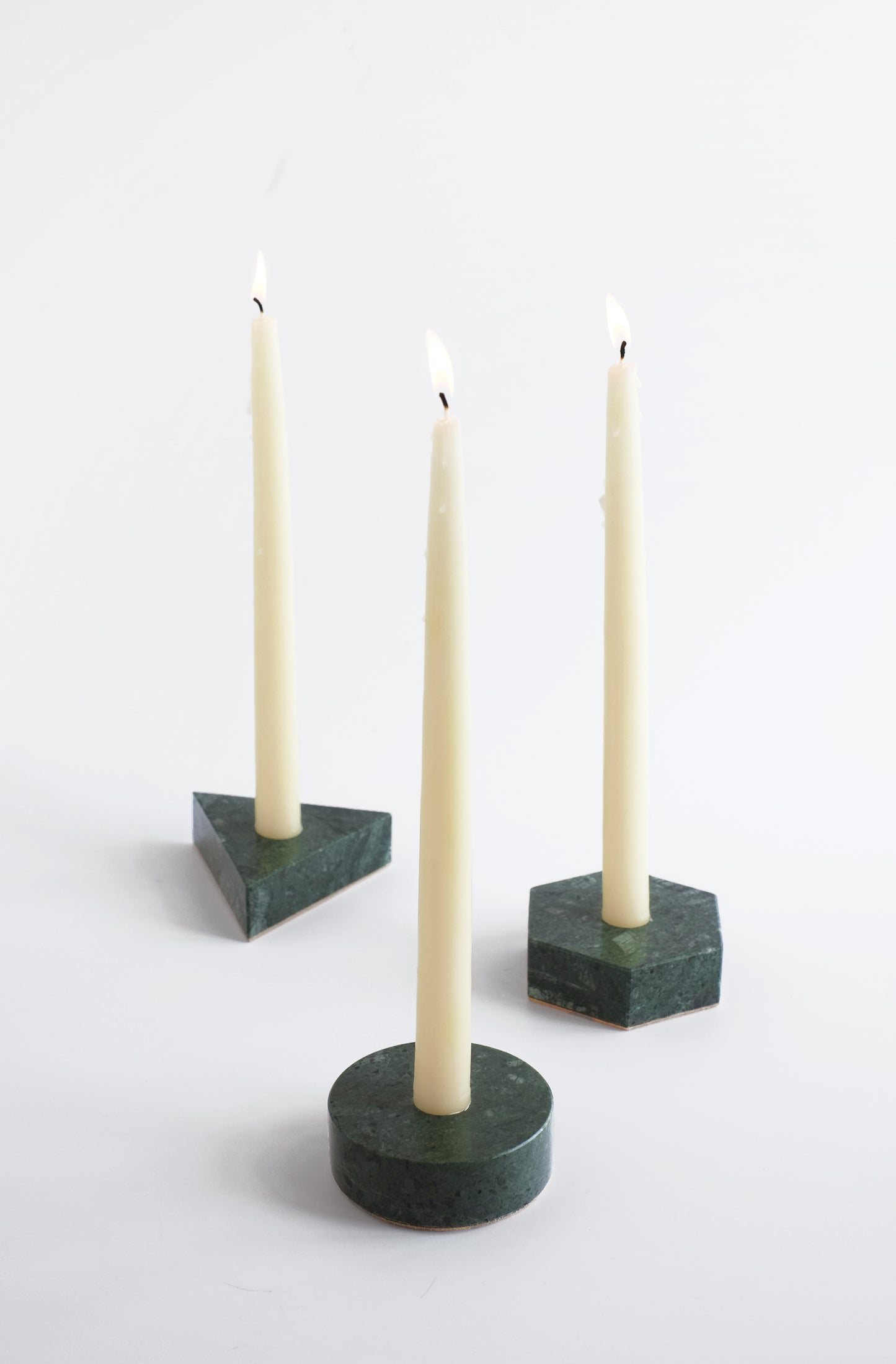MARBLE CANDLE HOLDER - FOREST