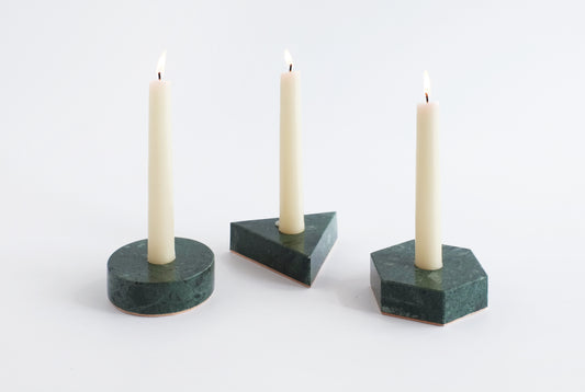 MARBLE CANDLE HOLDER - FOREST