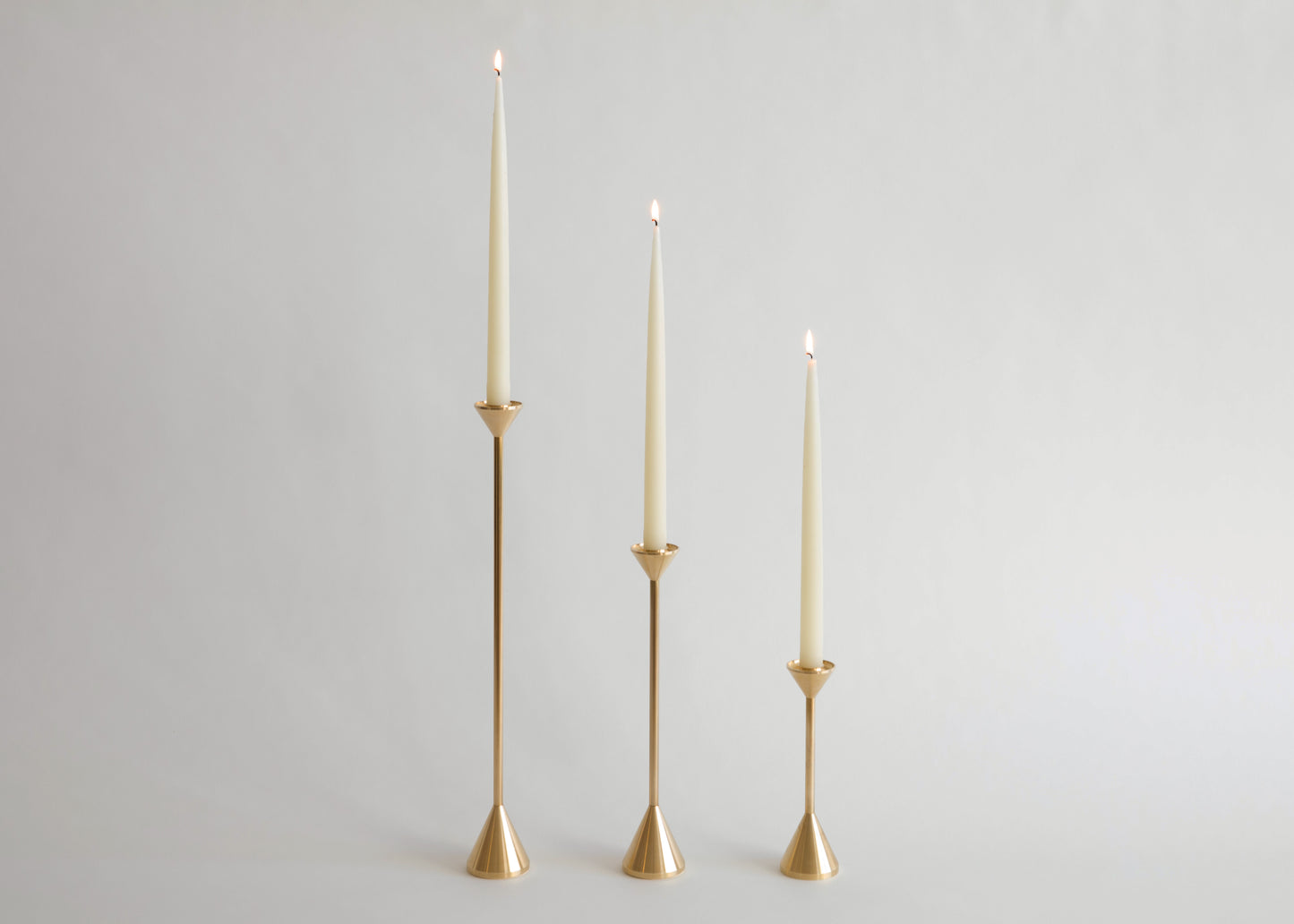 SPINDLE CANDLE HOLDERS - CONE