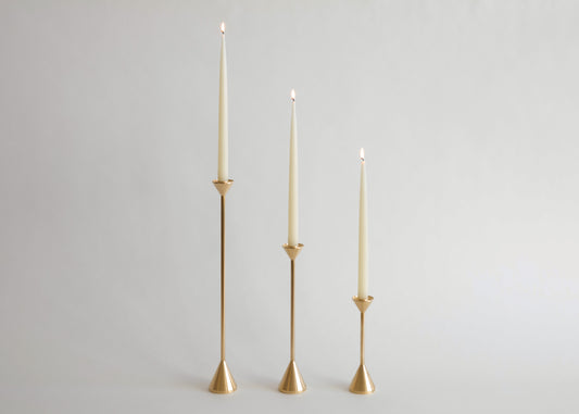 SPINDLE CANDLE HOLDERS - CONE