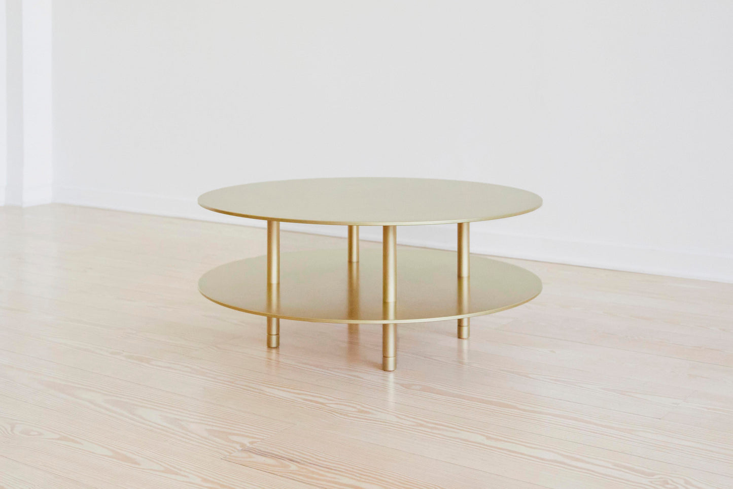 STRATA COFFEE TABLE Two Tier / Metal / Round