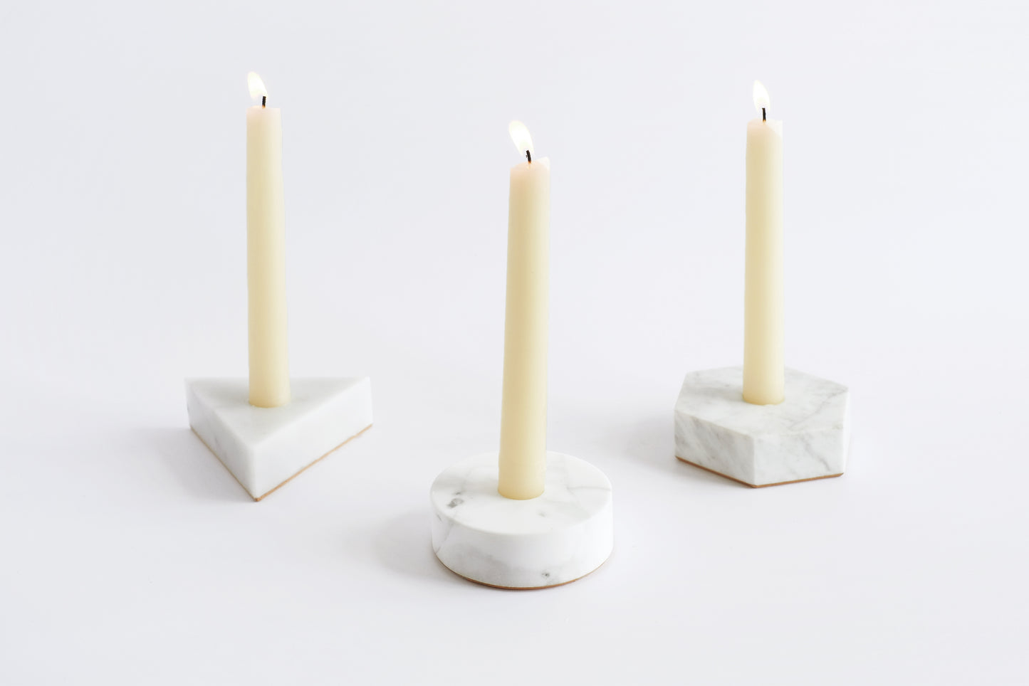 MARBLE CANDLE HOLDER - CARRARA