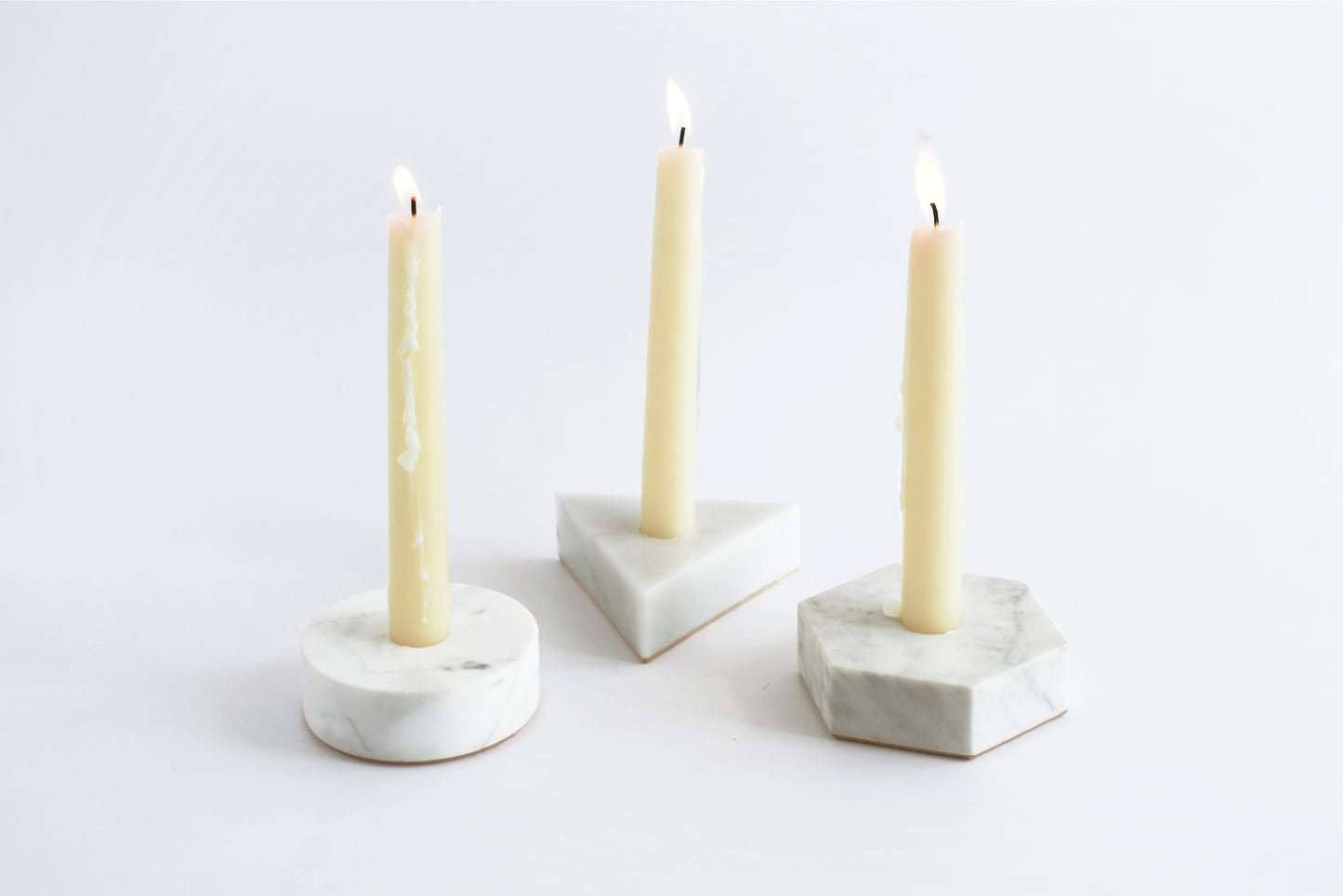 MARBLE CANDLE HOLDER - CARRARA