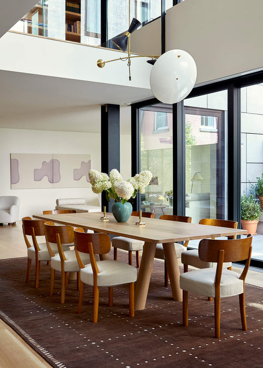 Interior: Alissa Kapito Interiors.  Photo: Joshua McHugh || Column Dining Table Angled Leg in White Oak