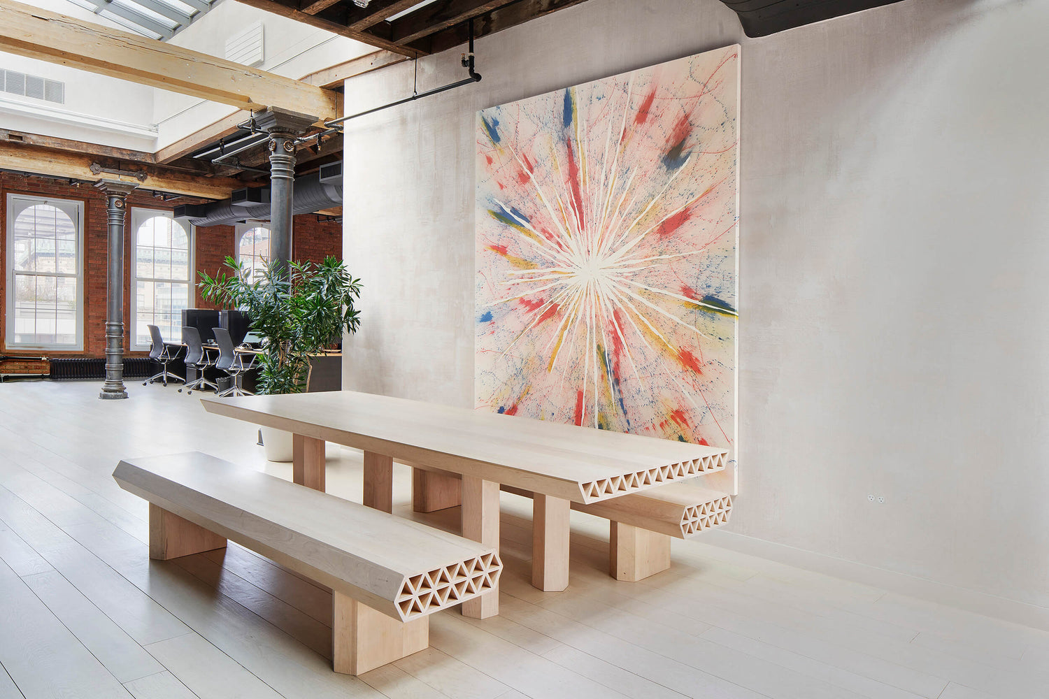 Interior: For Reference & Mesarch Studio.  Photo: Joseph Shubin || Assemblage Benches and Dining Table 