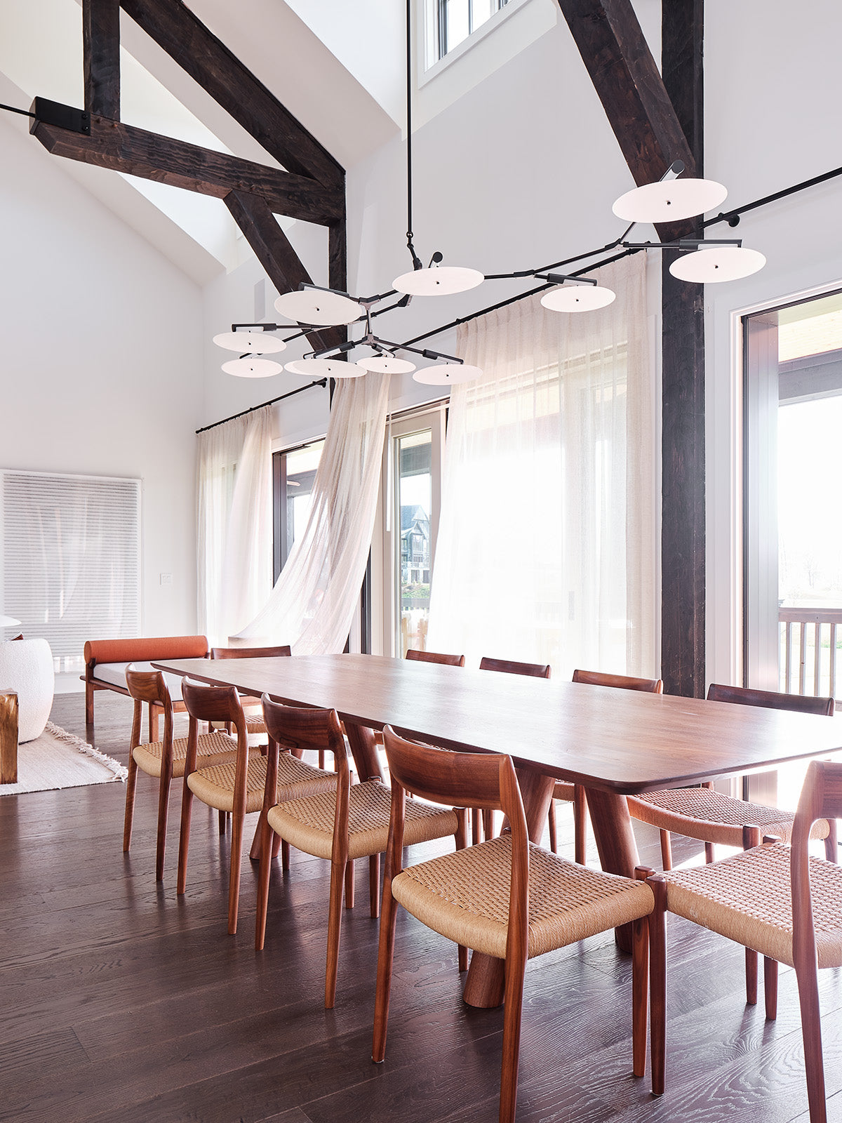 Interior: Denton House Design Studio || Column Dining Table Angled Leg in Walnut