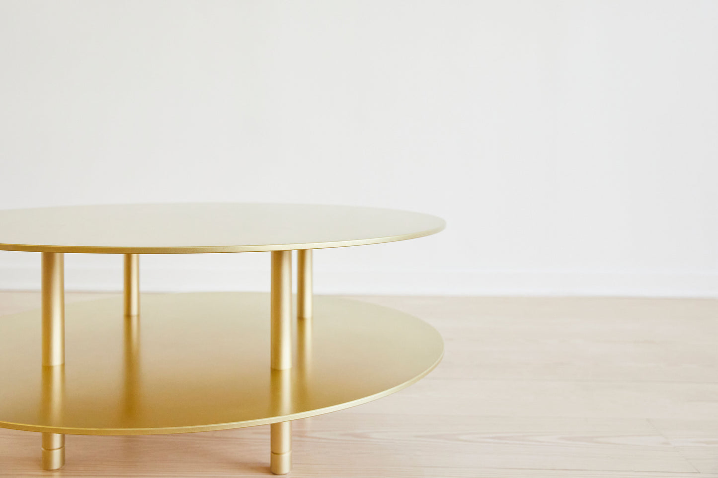 STRATA COFFEE TABLE Two Tier / Metal / Round