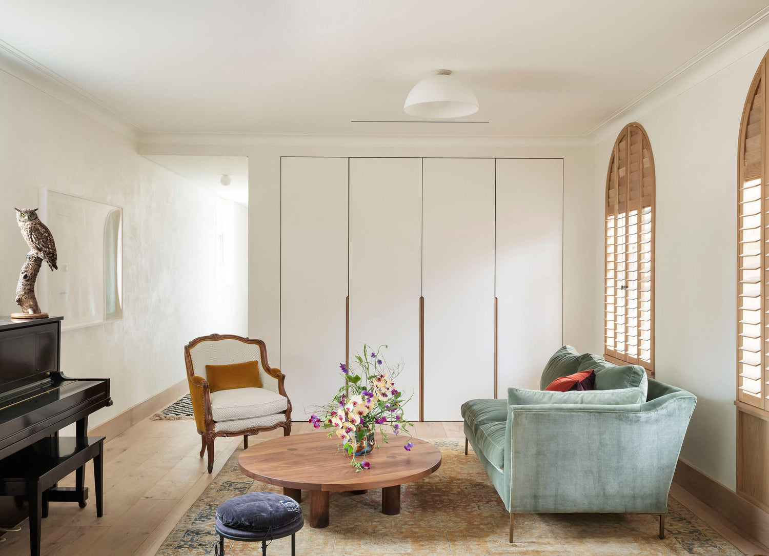Interior: General Assembly + Assembly Line.  Photo: Matthew Williams || Round Column Coffee Table in Walnut