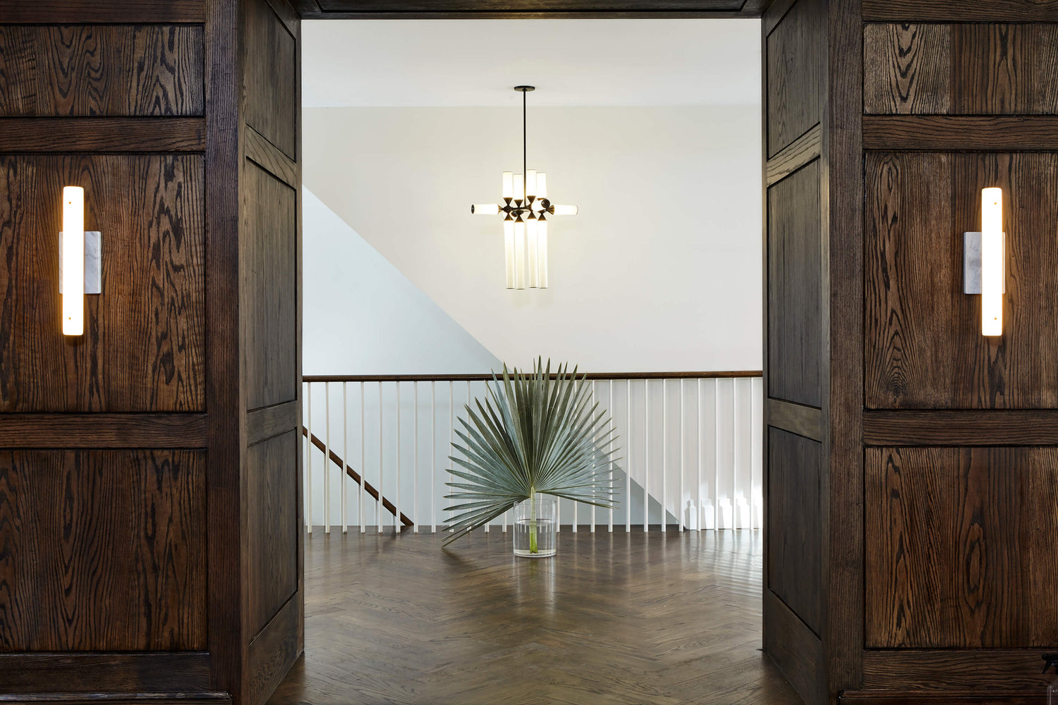 Roll & Hill Showroom.  Photo: Joseph D Leo || Counterweight Sconce with Rectangle Base