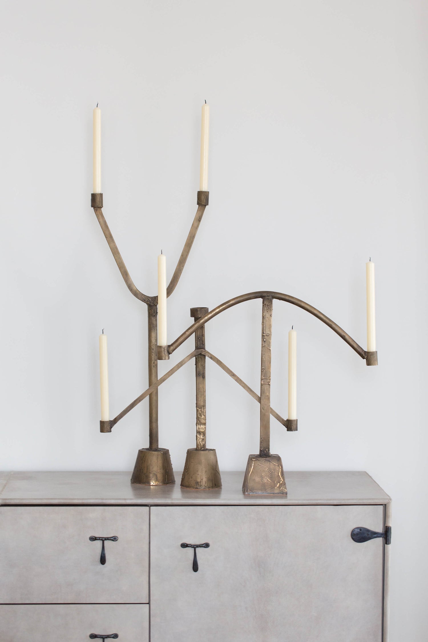 Interior: Paul Theis Interiors.  Photo: Lauren Coleman || Sprue 1, 2, and 3 on a credenza